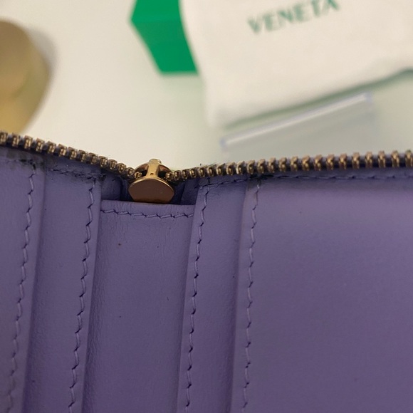 Bottega Venetta Lavander Cassette Compact Zip Wallet Full Inclusion - Picture 13 of 16